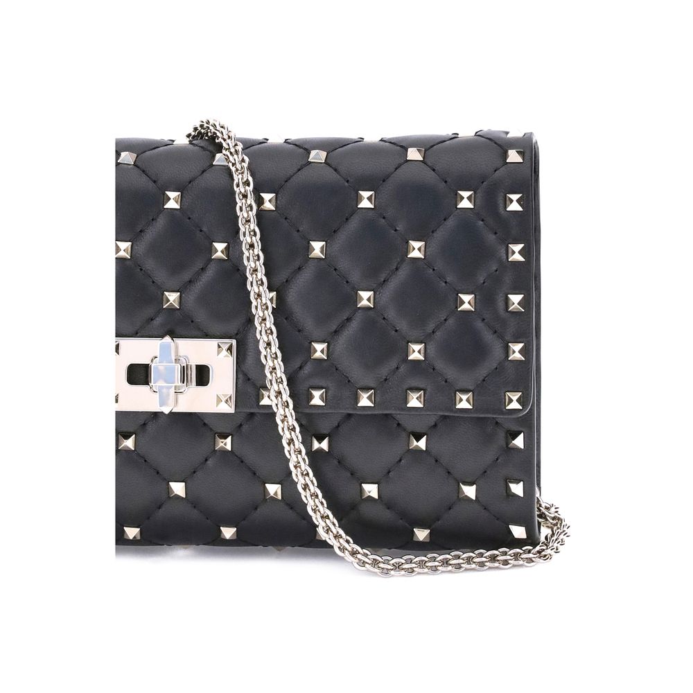 Valentino Garavani Black Lamb Ovis Aries Aries Shoulder Bag