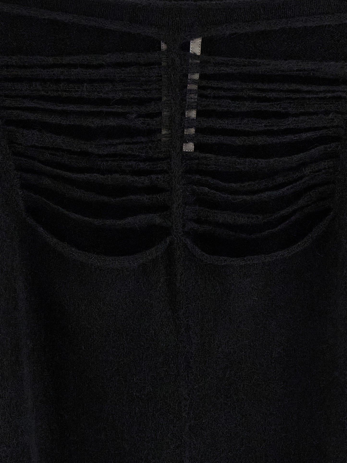 Rick Owens Black Wool Cardigan