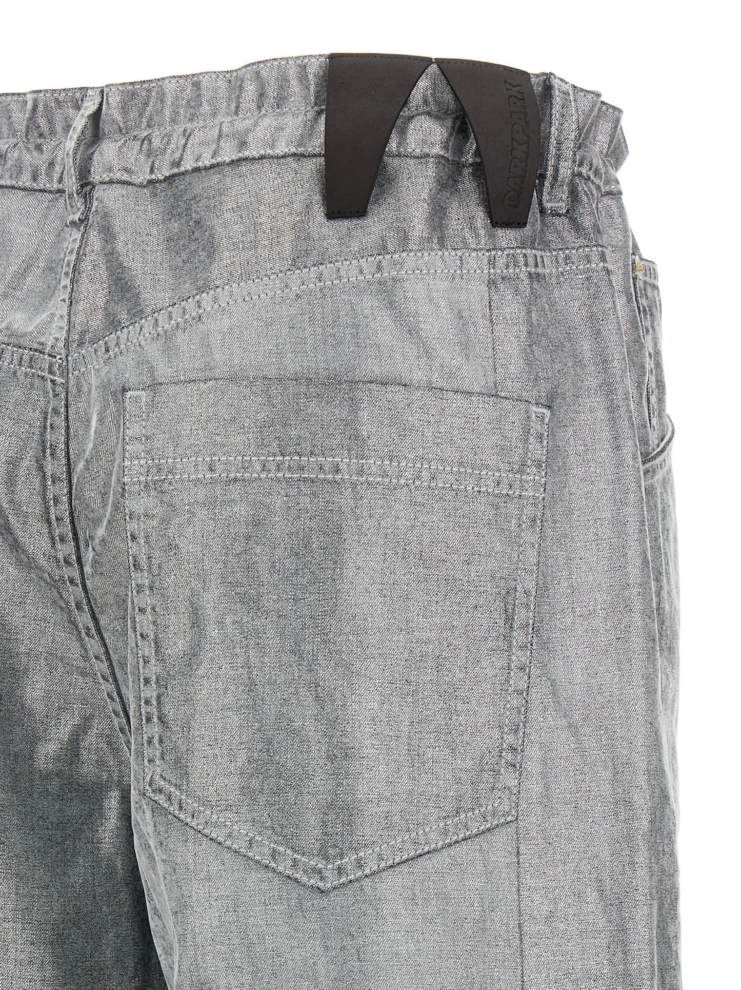 Darkpark Silver Cotton Jeans Denim