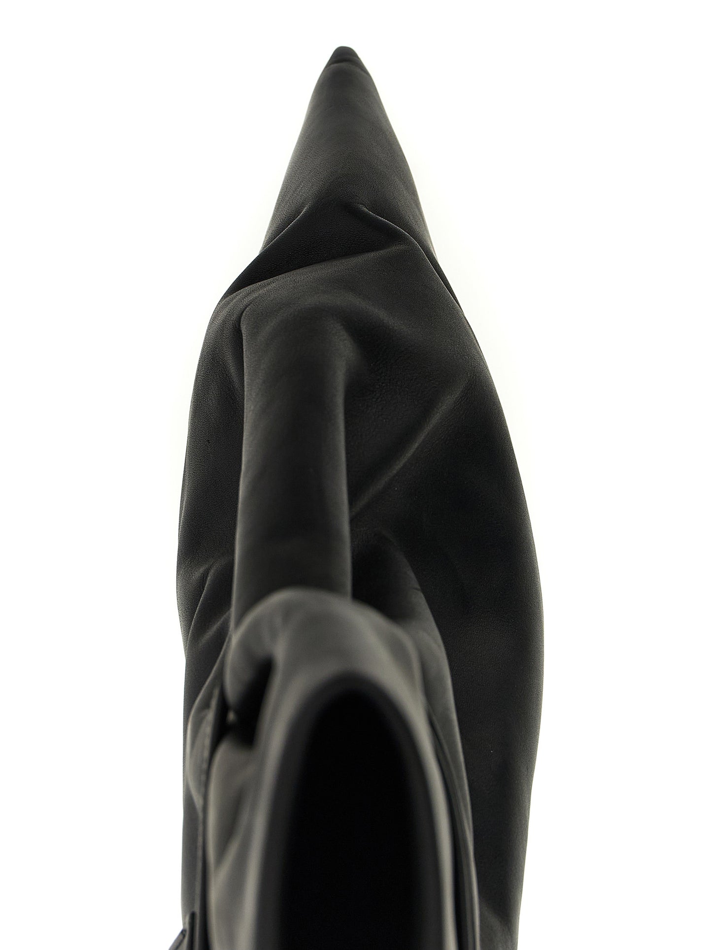 Rick Owens Black Cowhide Ankle Boots