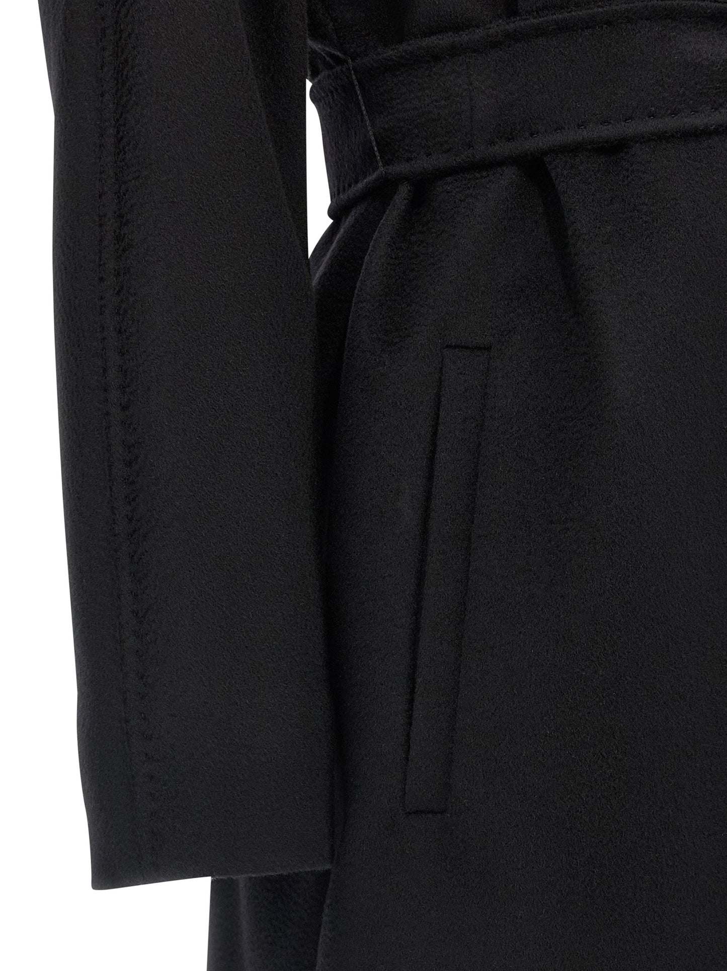 Max Mara Black Virgin Wool Coat
