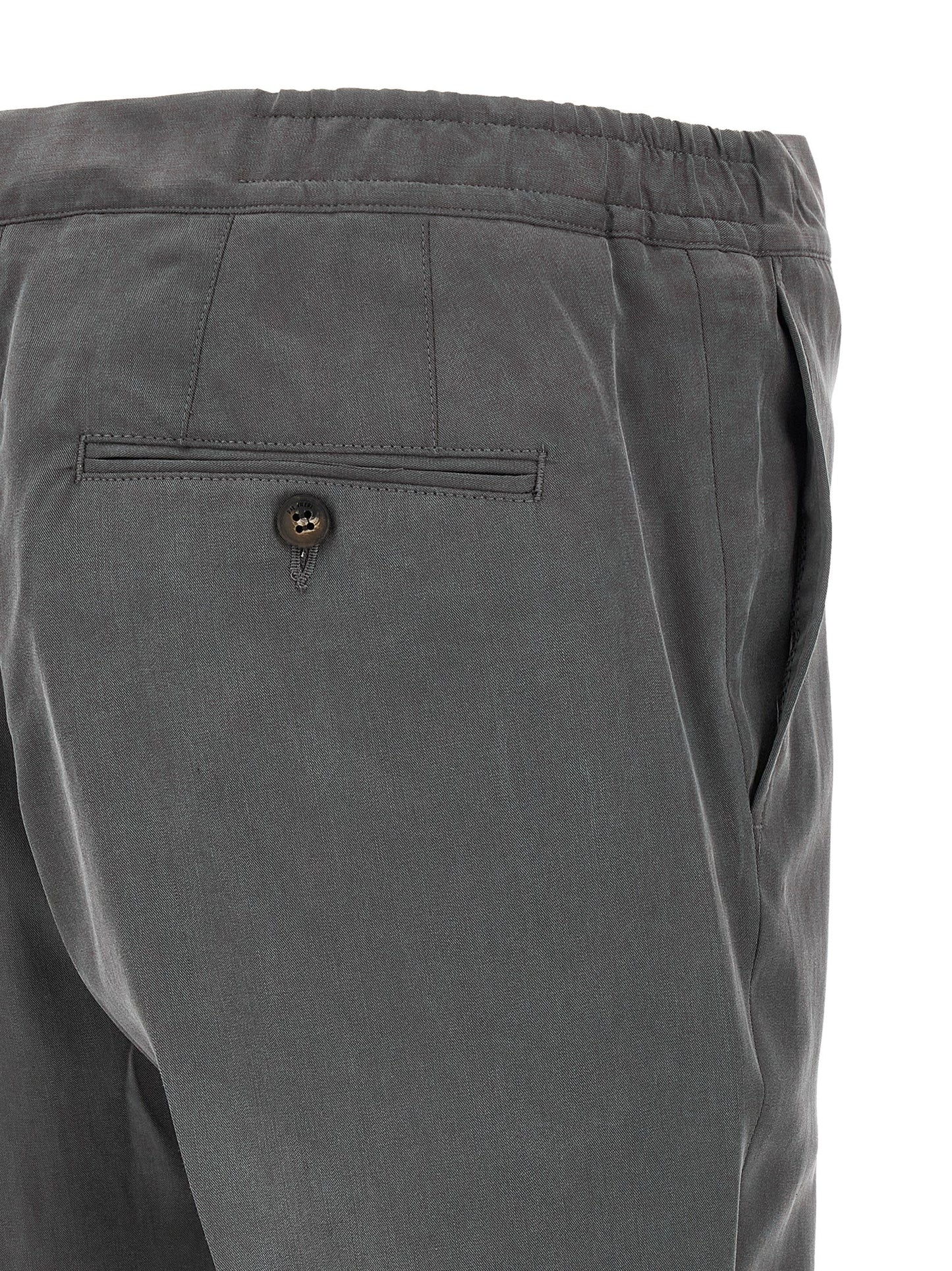 Pal Zileri Gray Lyocell Casual Pants