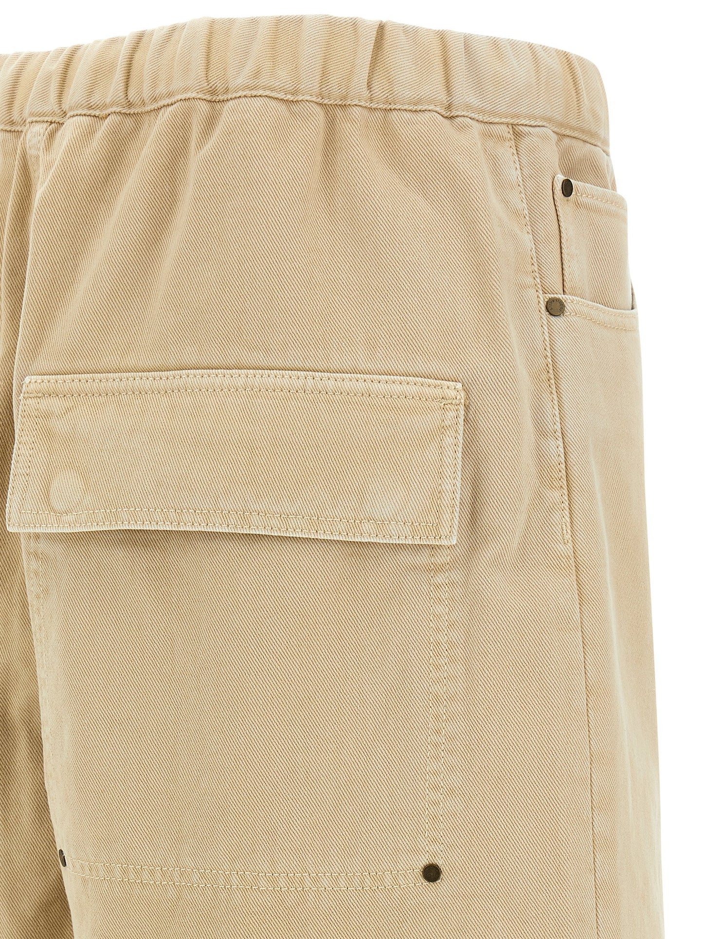 Entire Studios Beige Cotton Bermuda Shorts