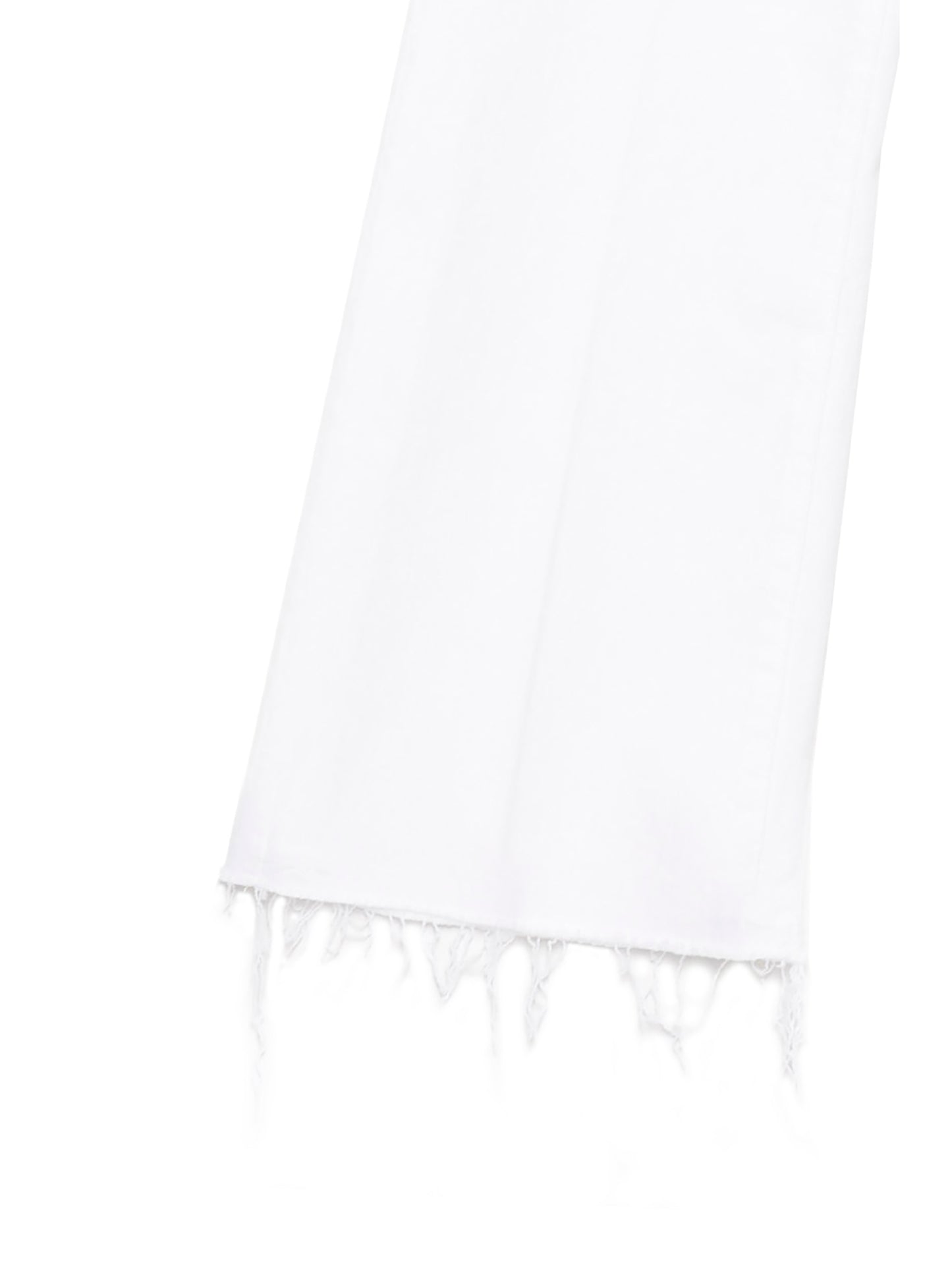 Mother Denim White Cotton Flared Jeans