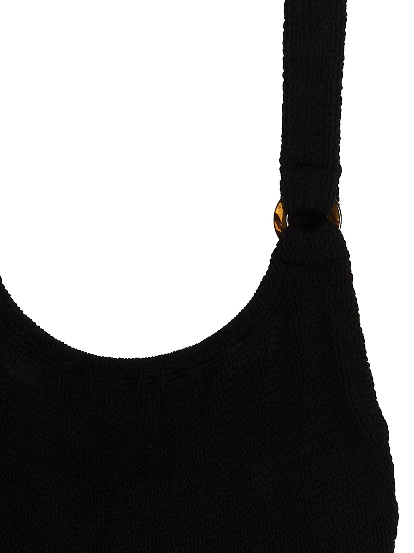 Hunza G Black Nylon One-Piece Swimsuit