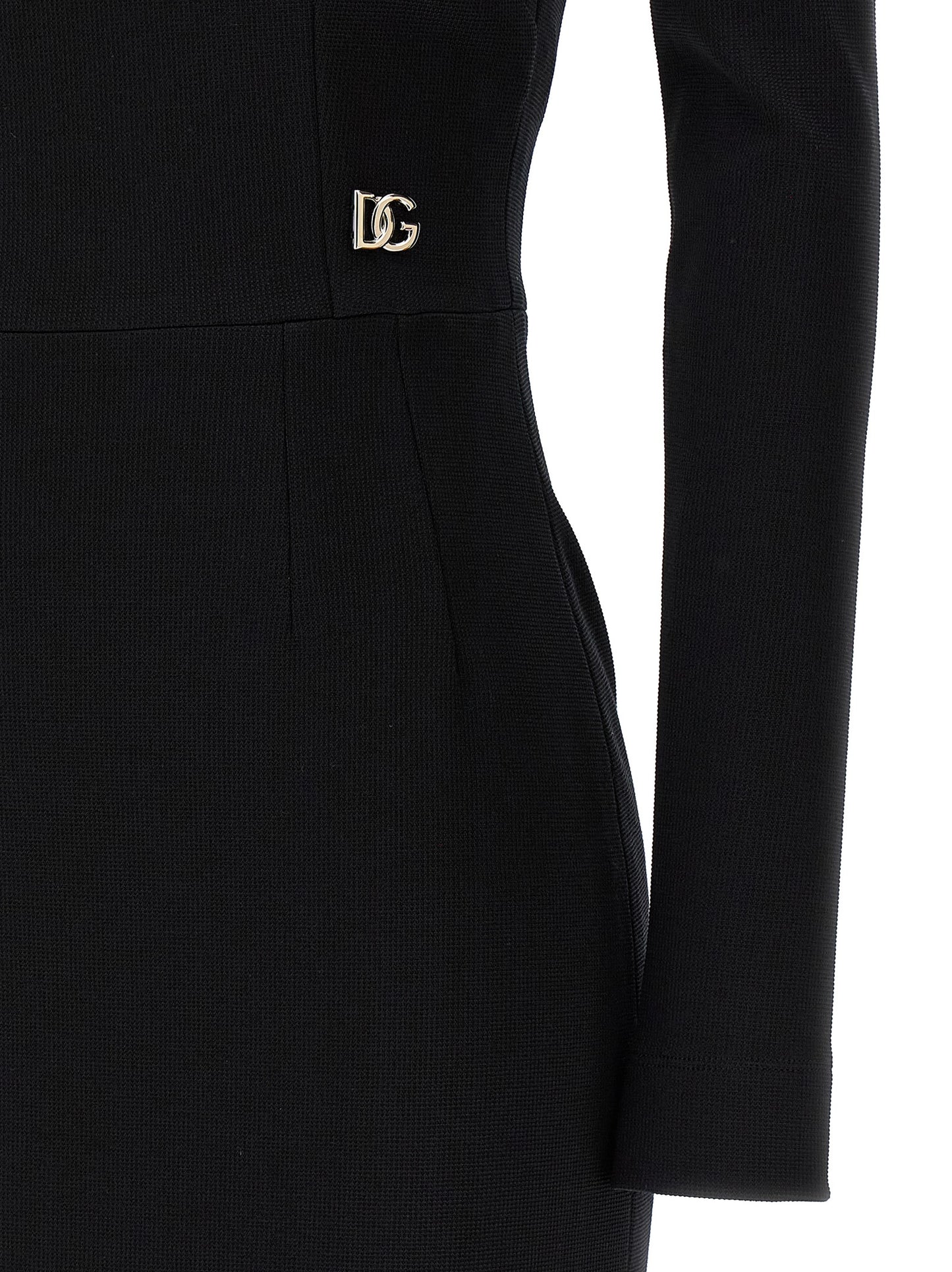 Dolce & Gabbana Black Viscose Midi Dress