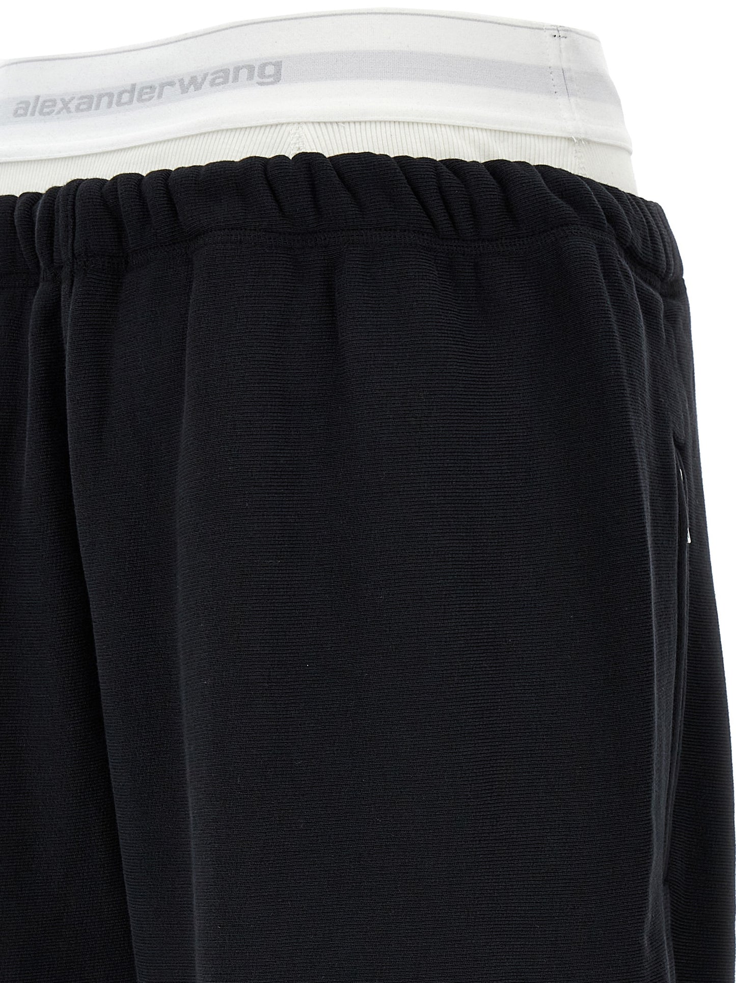 T BY ALEXANDER WANG Black Cotton Joggers (Workout Pants)