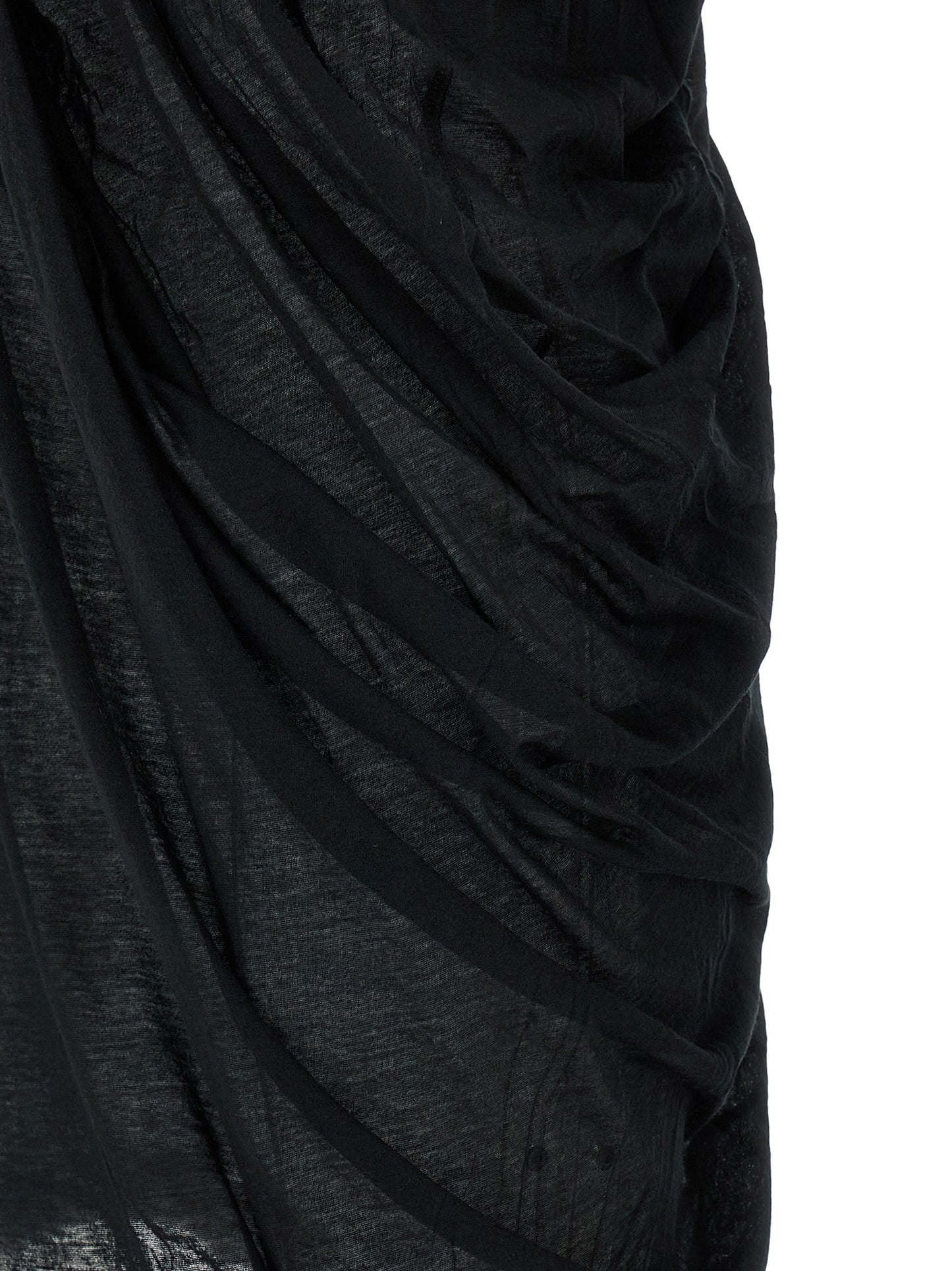Rick Owens Black Cotton Casual Dress
