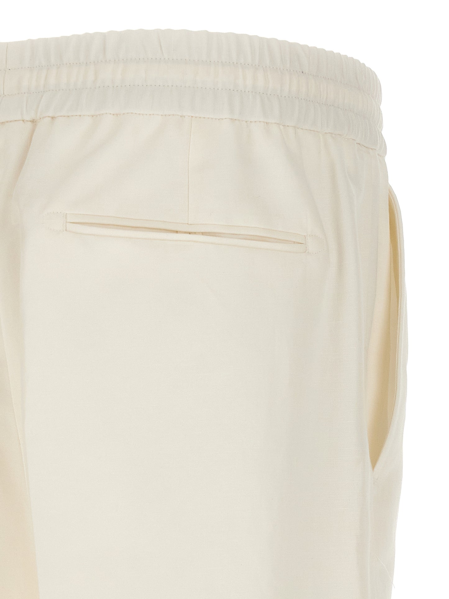Brioni White Linen Casual Pants