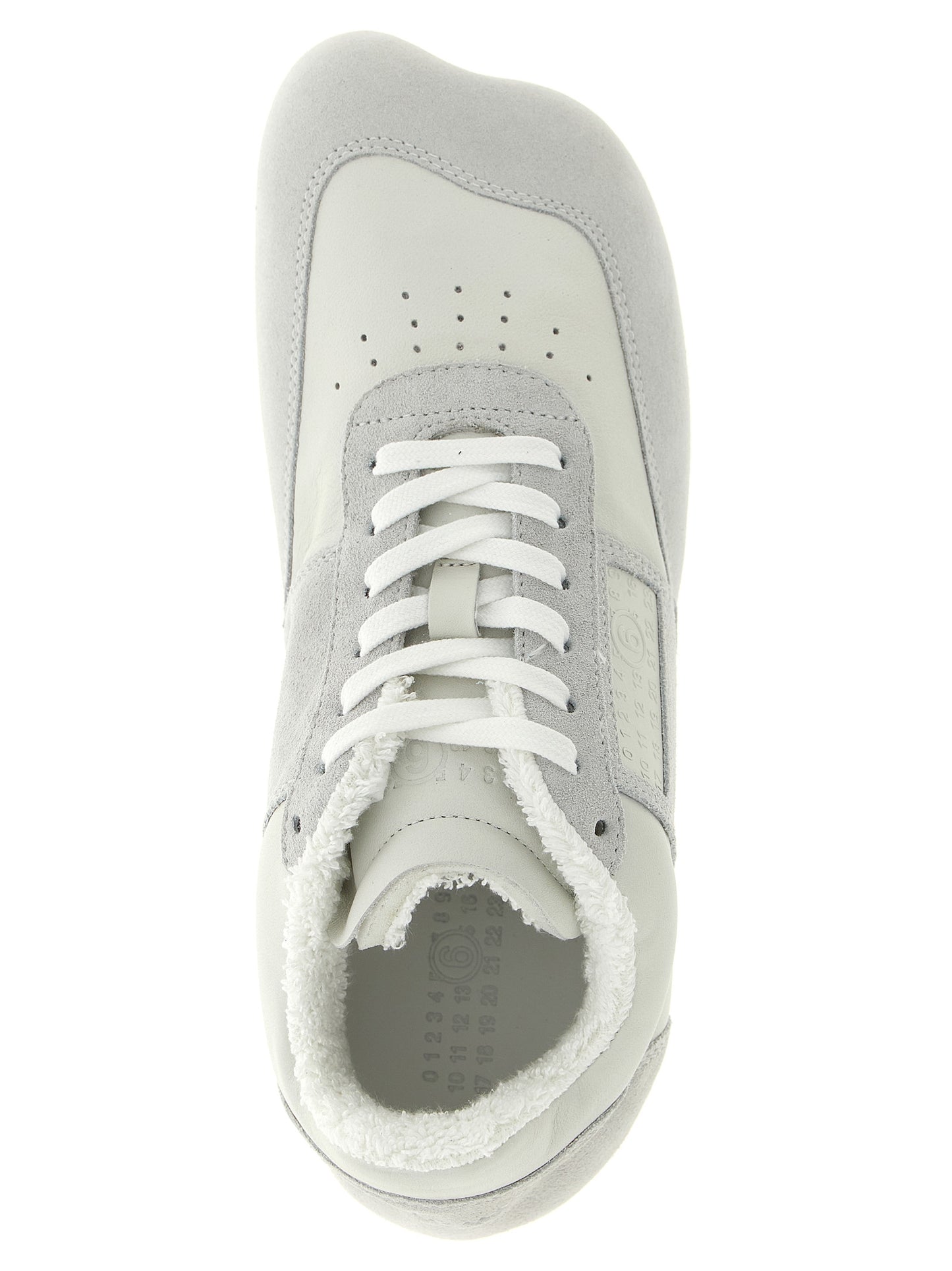 MM6 Maison Margiela White Calfskin Athletic Sneakers