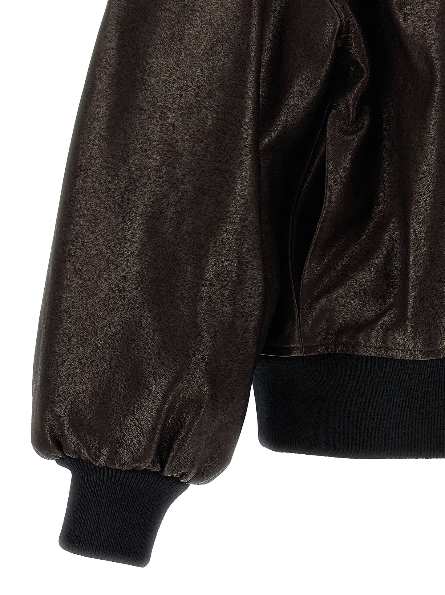 Khaite Brown Lamb Leather Leather Jacket