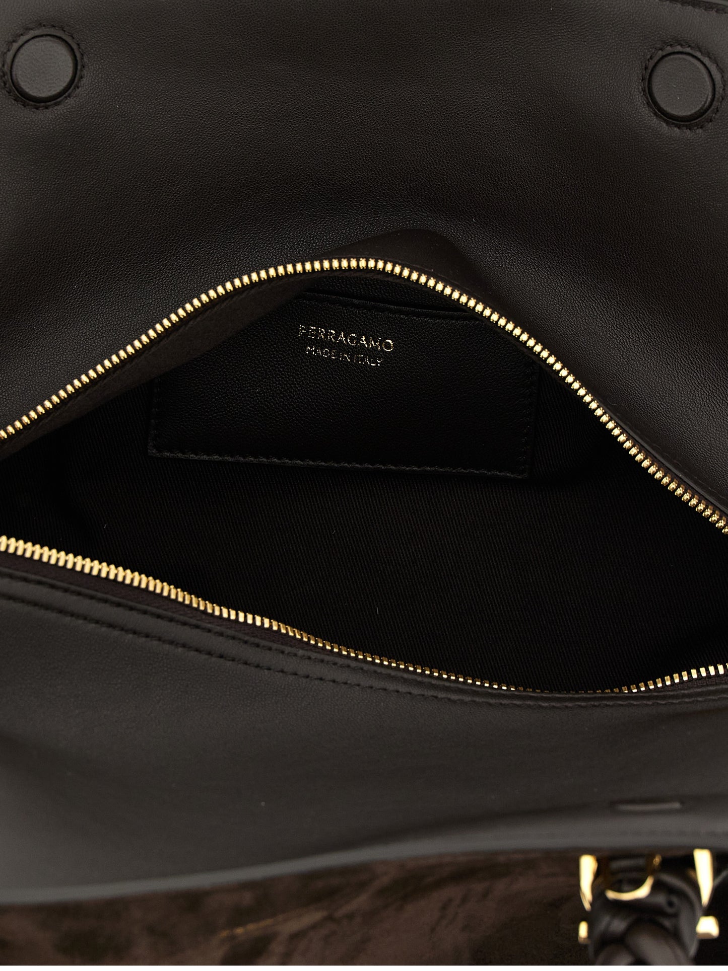 Ferragamo Brown Goatskin Handbag