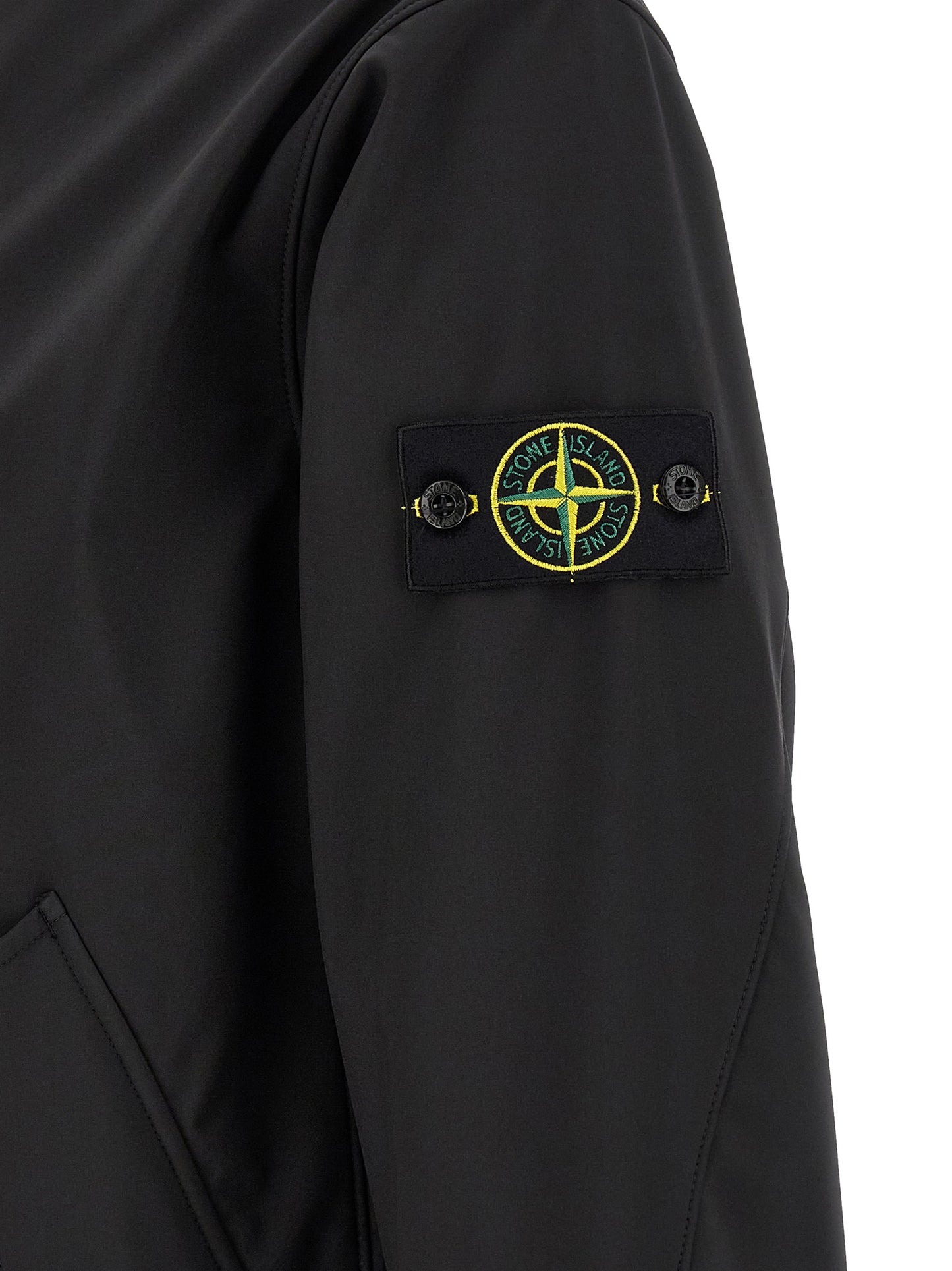 Stone Island Black Polyester Shell Jacket