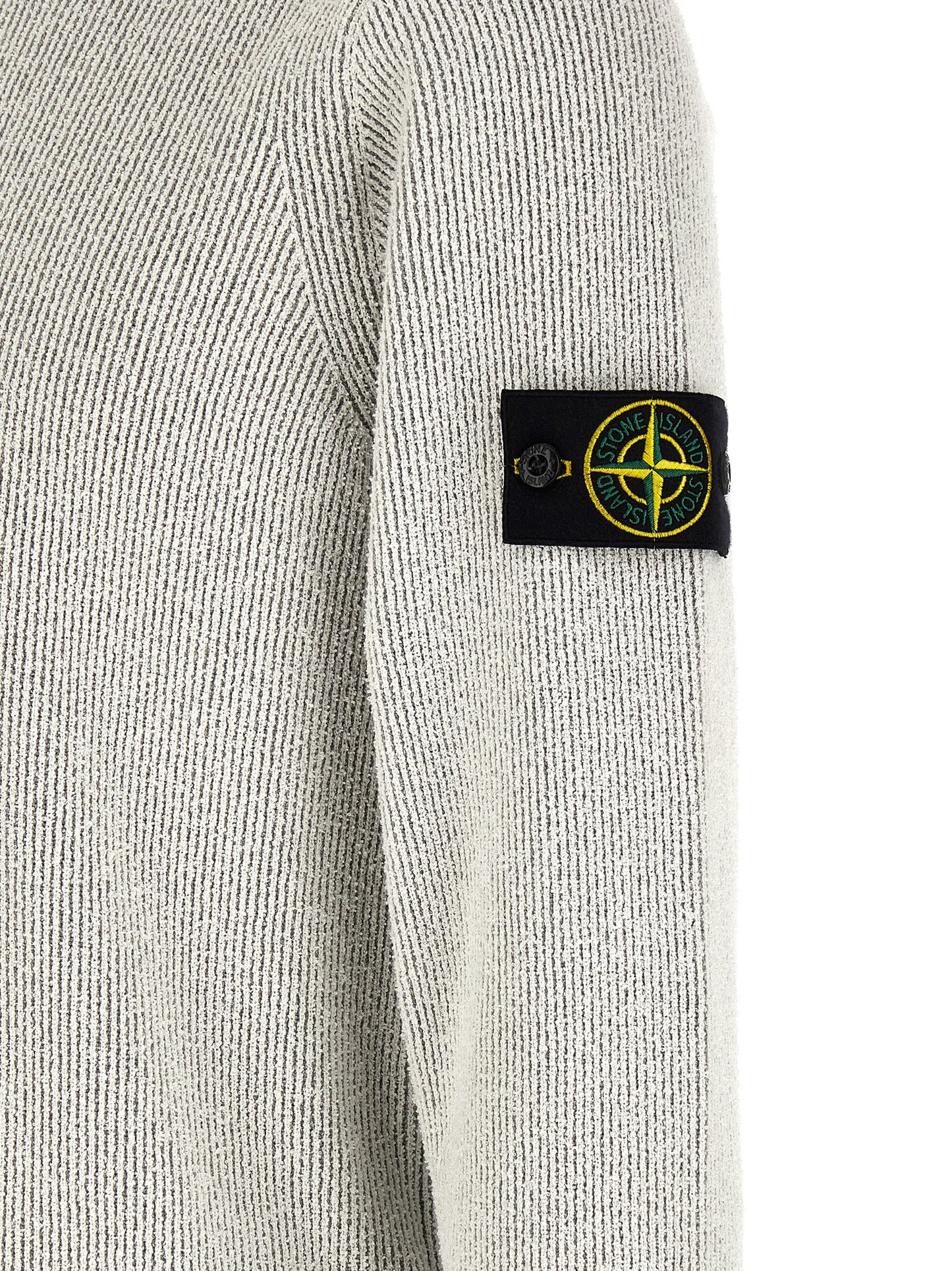 Stone Island Gray Cotton Cardigan