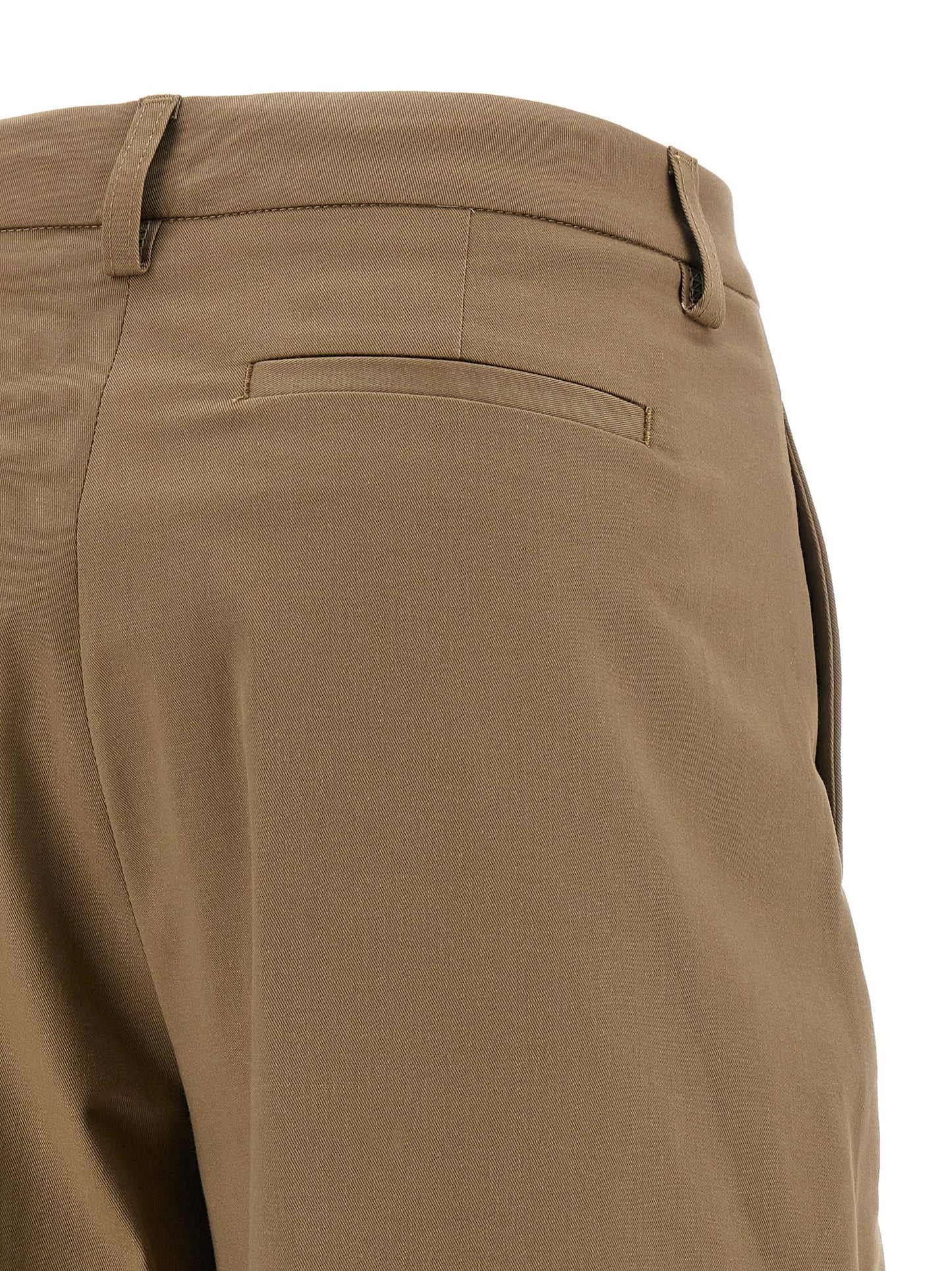 THELATEST Brown Cotton Casual Pants