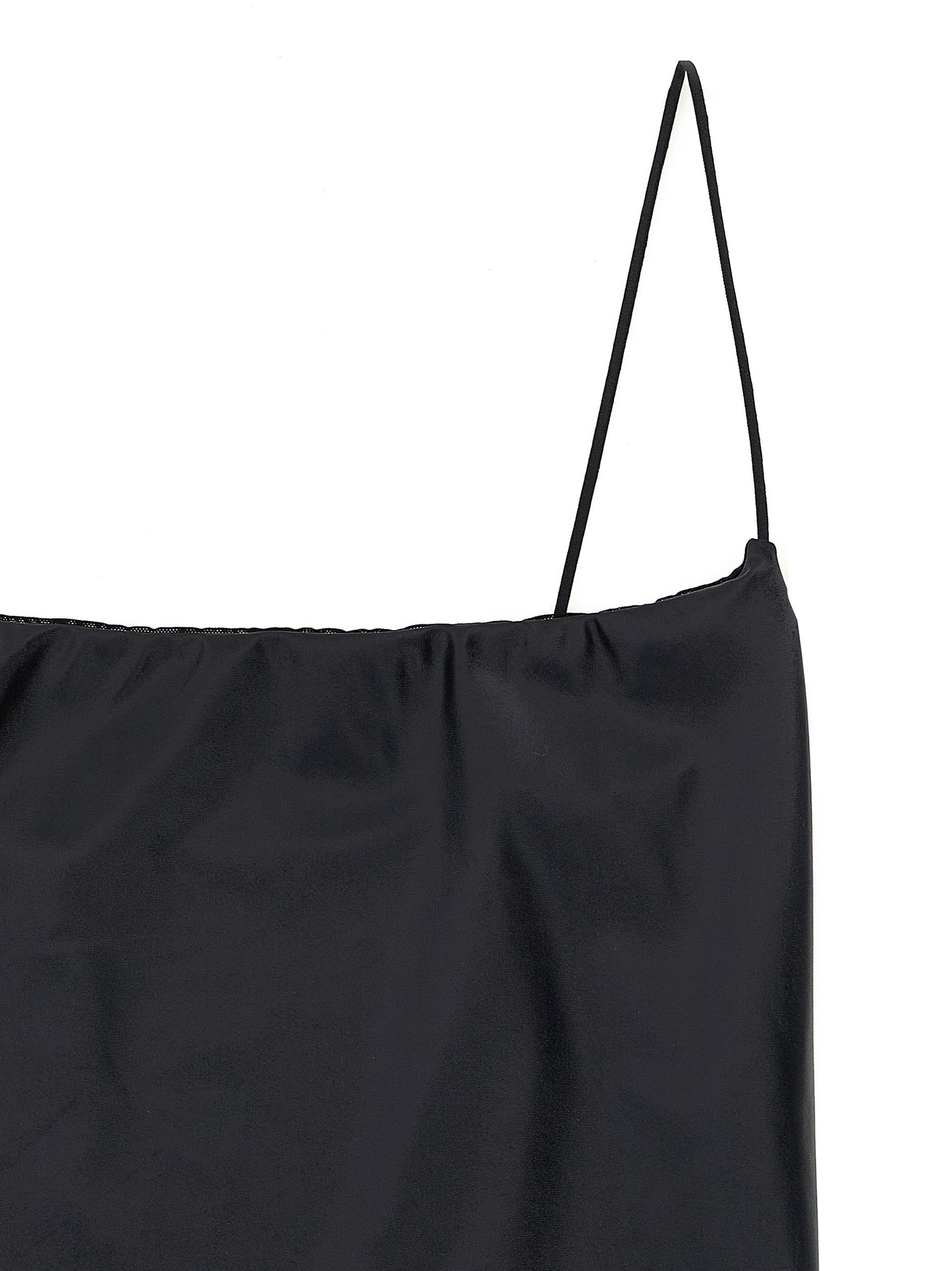 ALLIS Black Polyester One-Piece Swimsuit