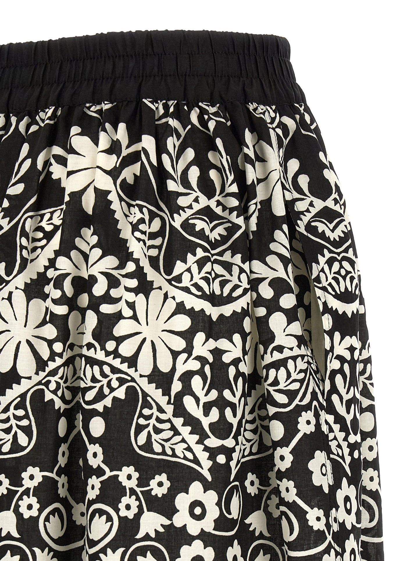 Max Mara Bicolor Cotton Flared Pants