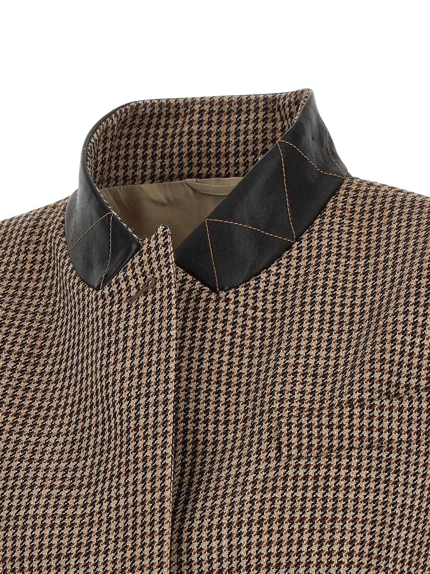Brunello Cucinelli Beige Virgin Wool Sleeveless Jacket