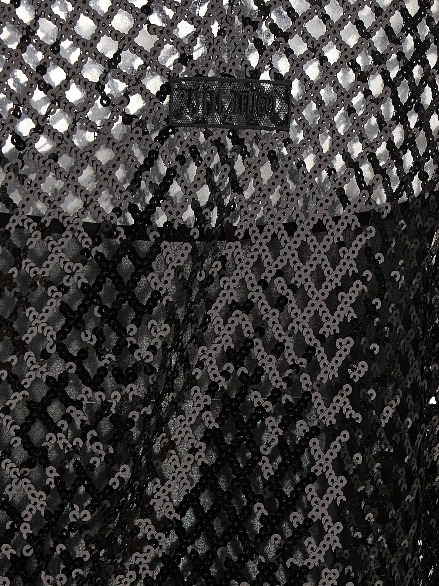 The Attico Black Polyester Short Dress