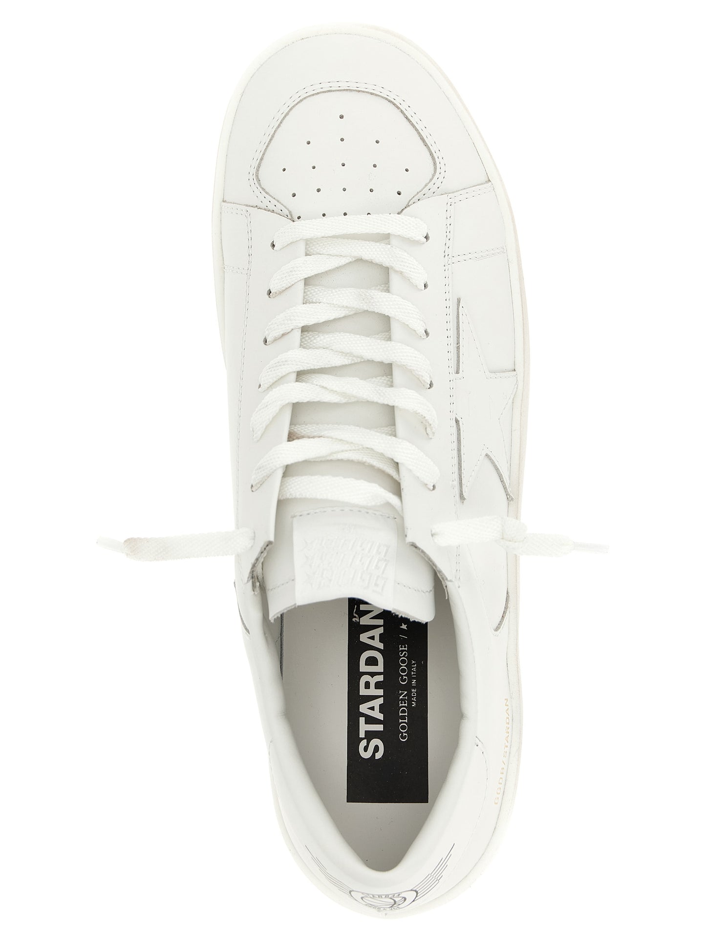 Golden Goose White Cowhide Low Top Sneakers