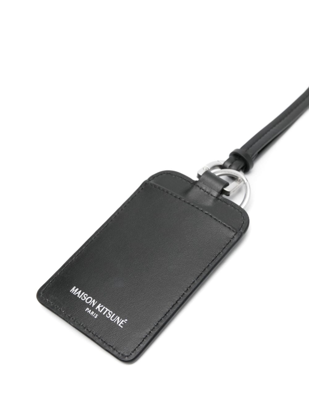 Maison Kitsuné Maison Kitsuné Fox Head leather neck cardholder