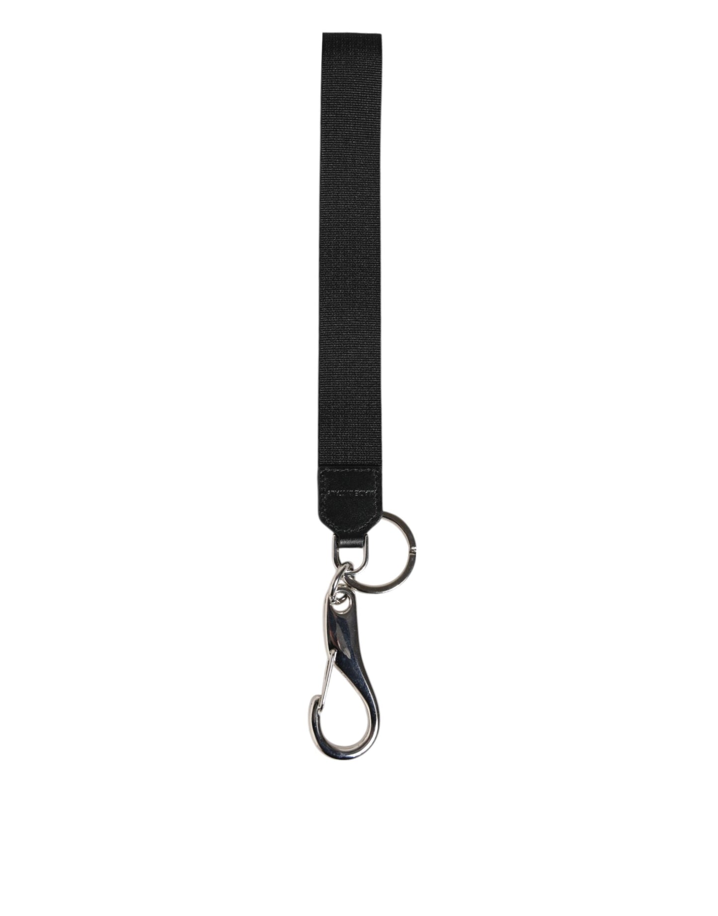 Dolce & Gabbana Black Burgundy Nylon DG Logo Crown Holder Keychain Keyring