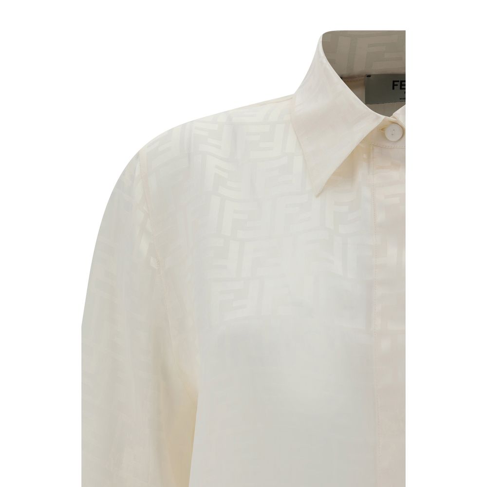 Fendi White Silk Shirt