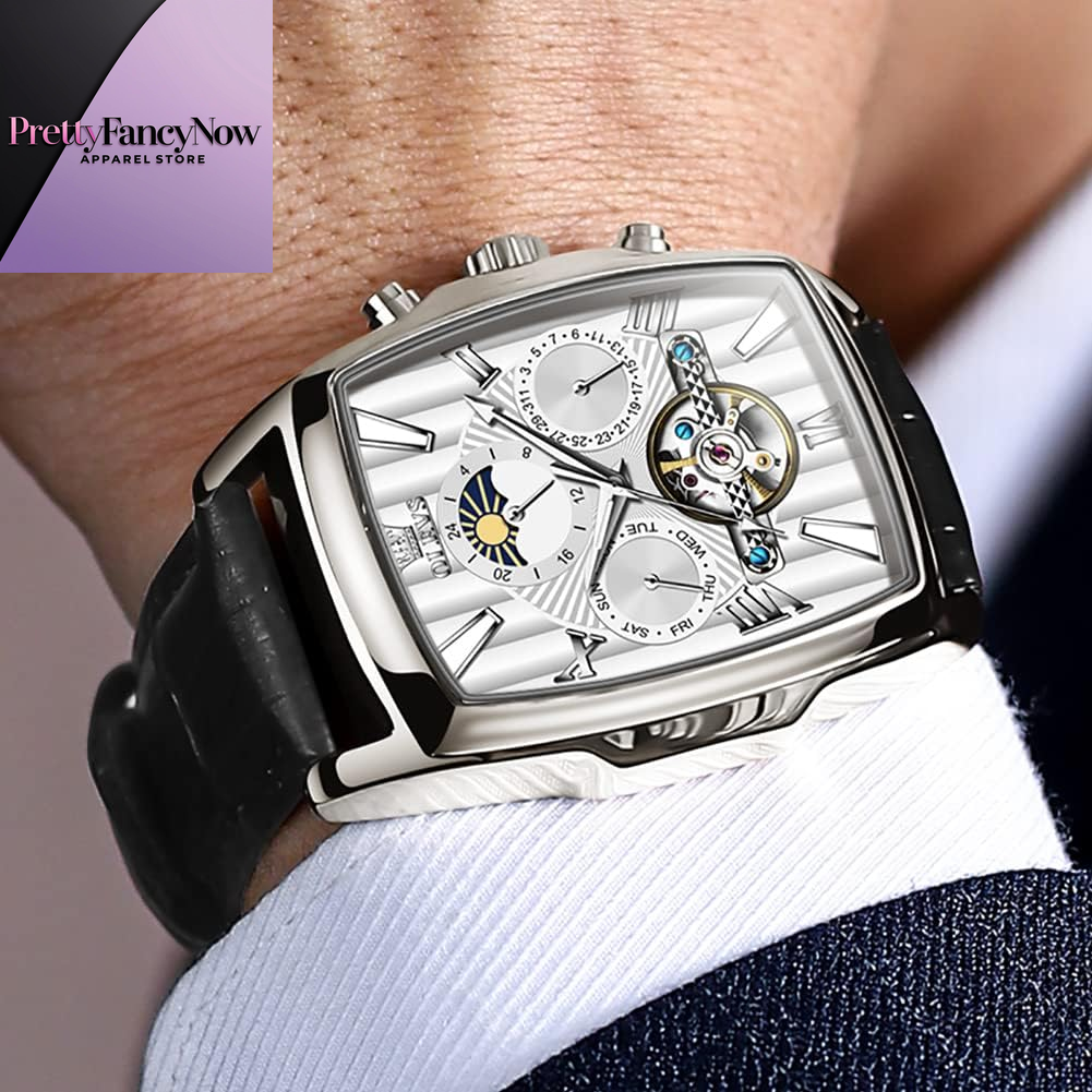 Men’s Executive Automatic Watch – Skeleton Design