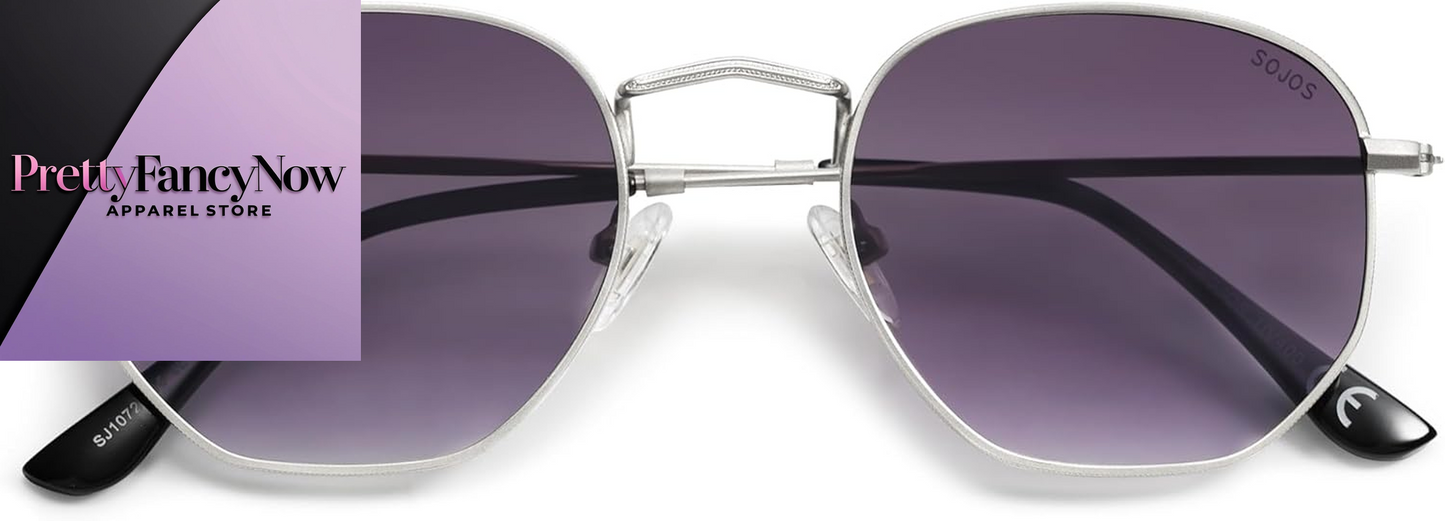 Designer Hexagonal Polarized Sunglasses