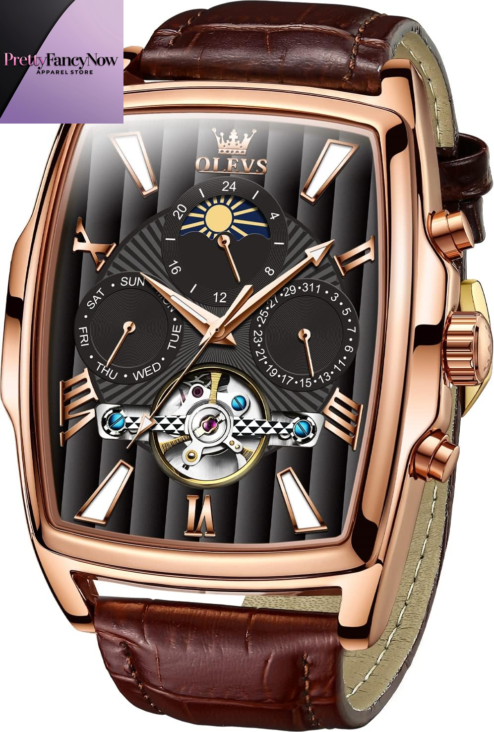 Men’s Executive Automatic Watch – Skeleton Design