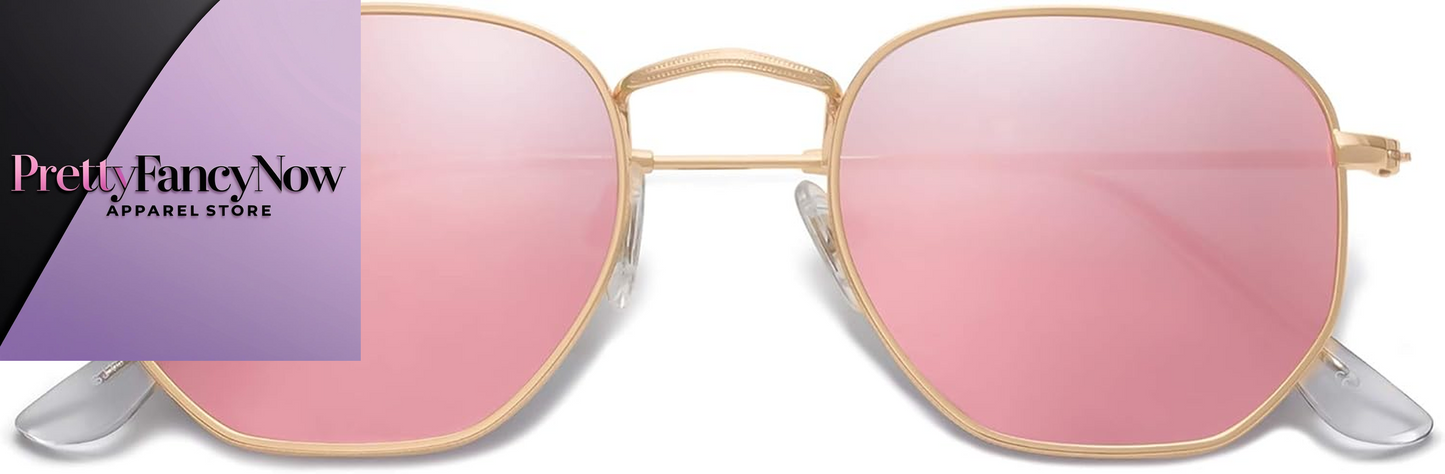 Designer Hexagonal Polarized Sunglasses
