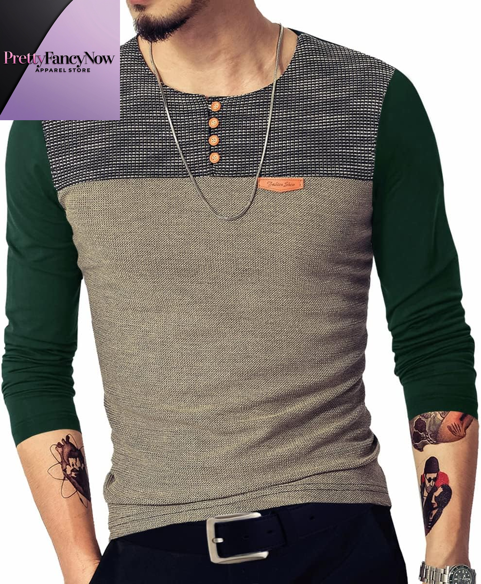 Men’s Premium Slim Fit Casual Shirt – Contrast Stitching