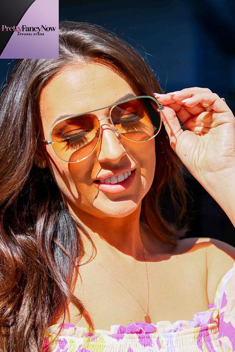 Premium Caramel Aviator Sunglasses for Men & Women - PrettyFancyNow