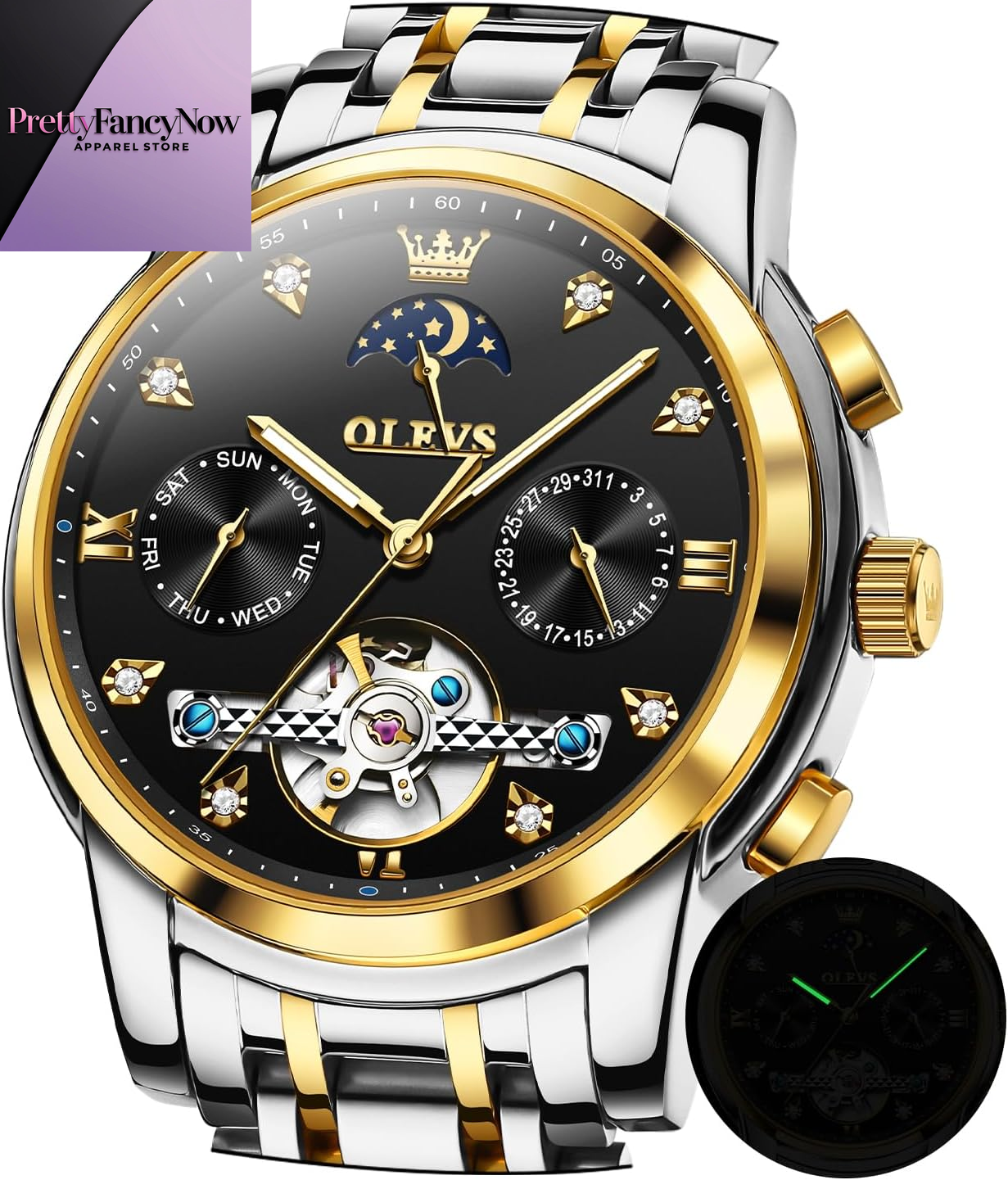 Men’s Executive Automatic Watch – Skeleton Design