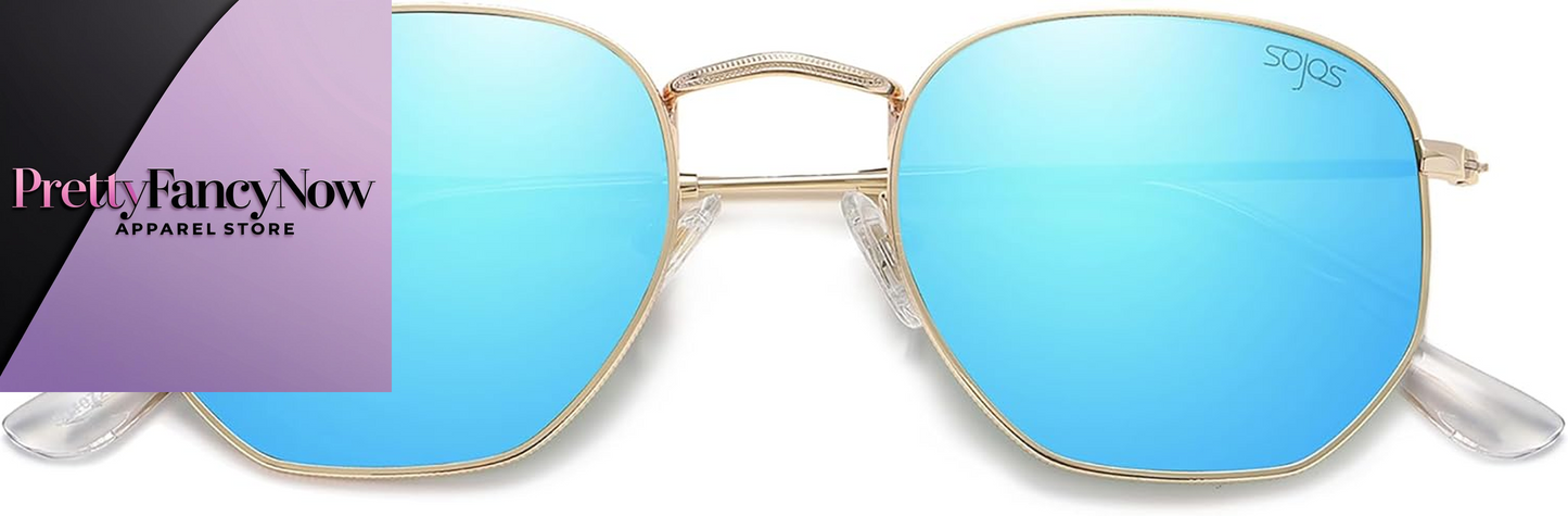 Designer Hexagonal Polarized Sunglasses