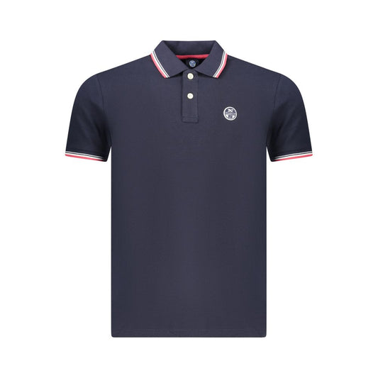 North Sails Blue Cotton Men Polo Shirt