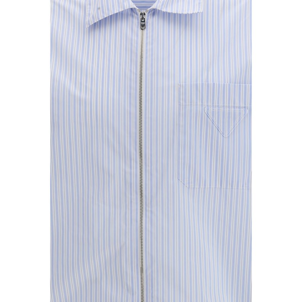 Prada Blue Polyamide Shirt