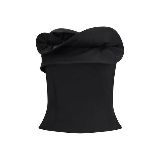Magda Butrym Black Wool Tank Tops