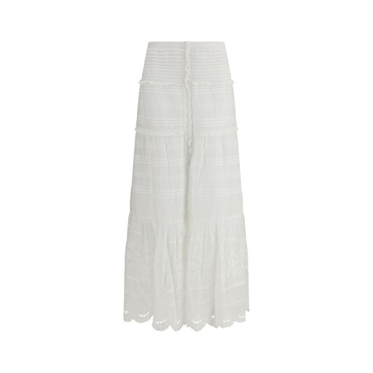 Isabel Marant Étoile White Viscose Long Skirt