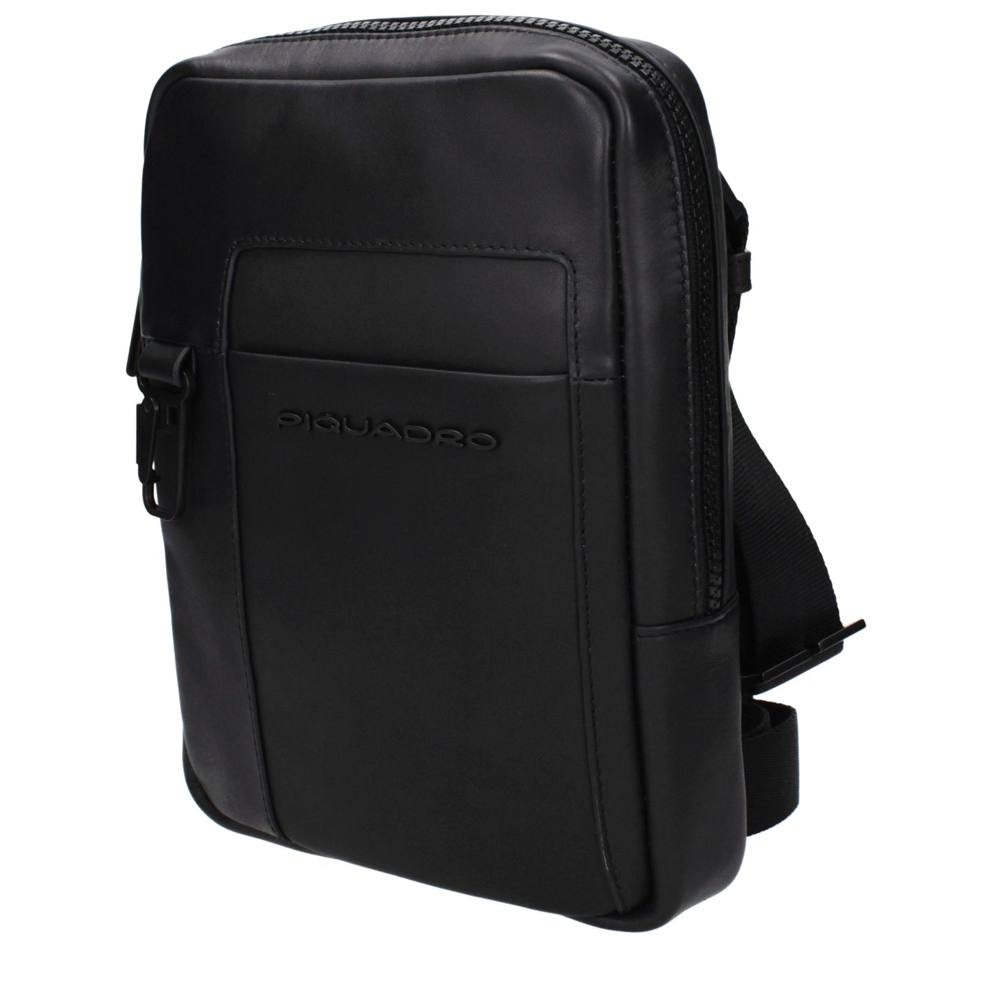 Piquadro Black Leather Crossbody Bag