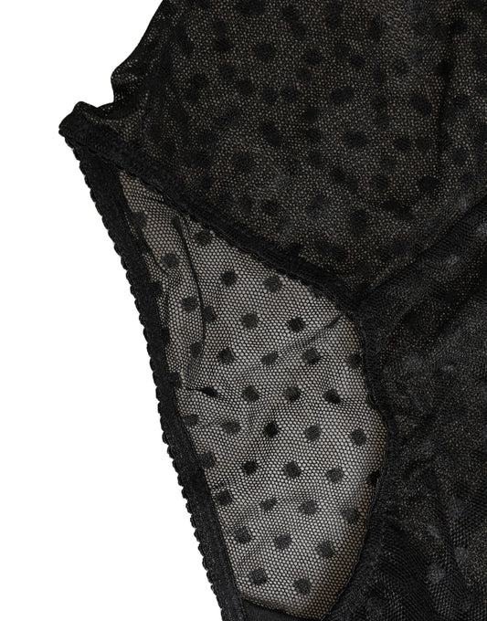 Dolce & Gabbana Black Logo Girdle High Waist Panty Underwear
