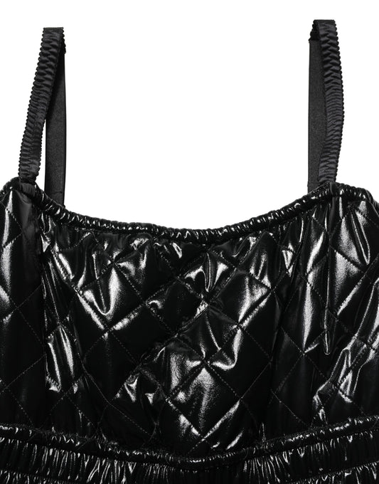 Dolce & Gabbana Black Sleeveless Romper Jumpsuit Dress