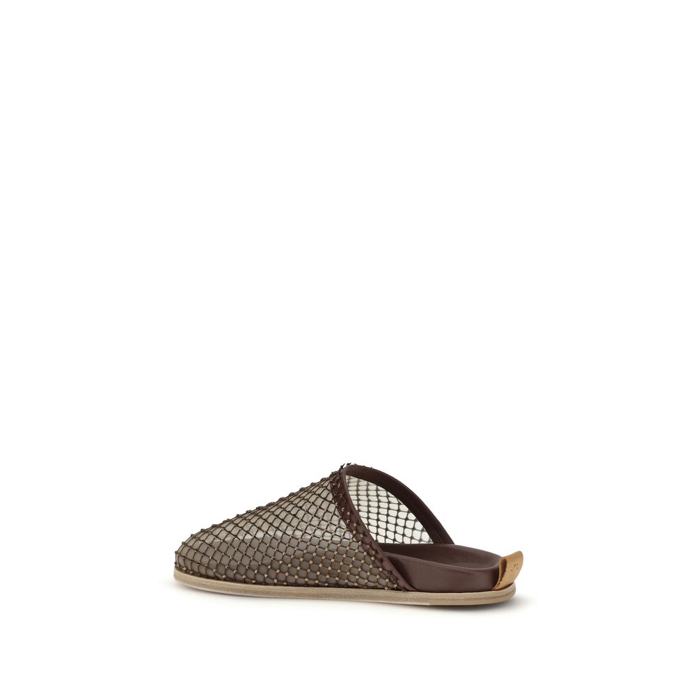 Forte_Forte Brown Calf Leather Bos Taurus Mules