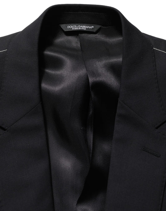 Dolce & Gabbana Black Wool Single Breasted Blazer Jacket