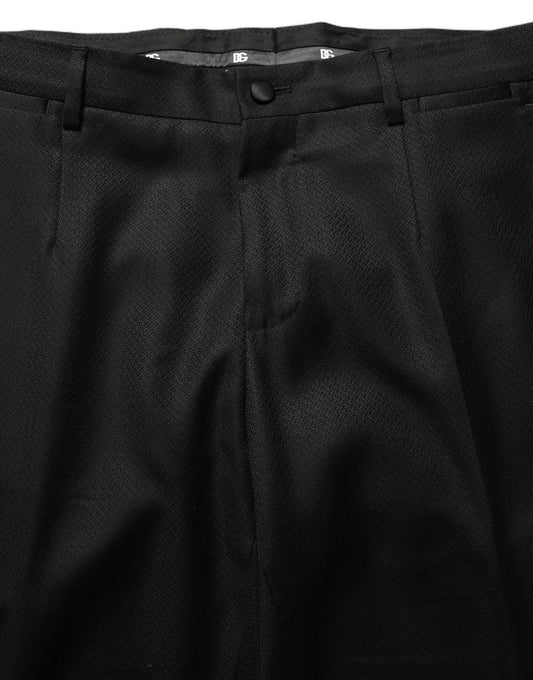 Dolce & Gabbana Black Wool Slim Fit Formal 2 Piece Men Suit