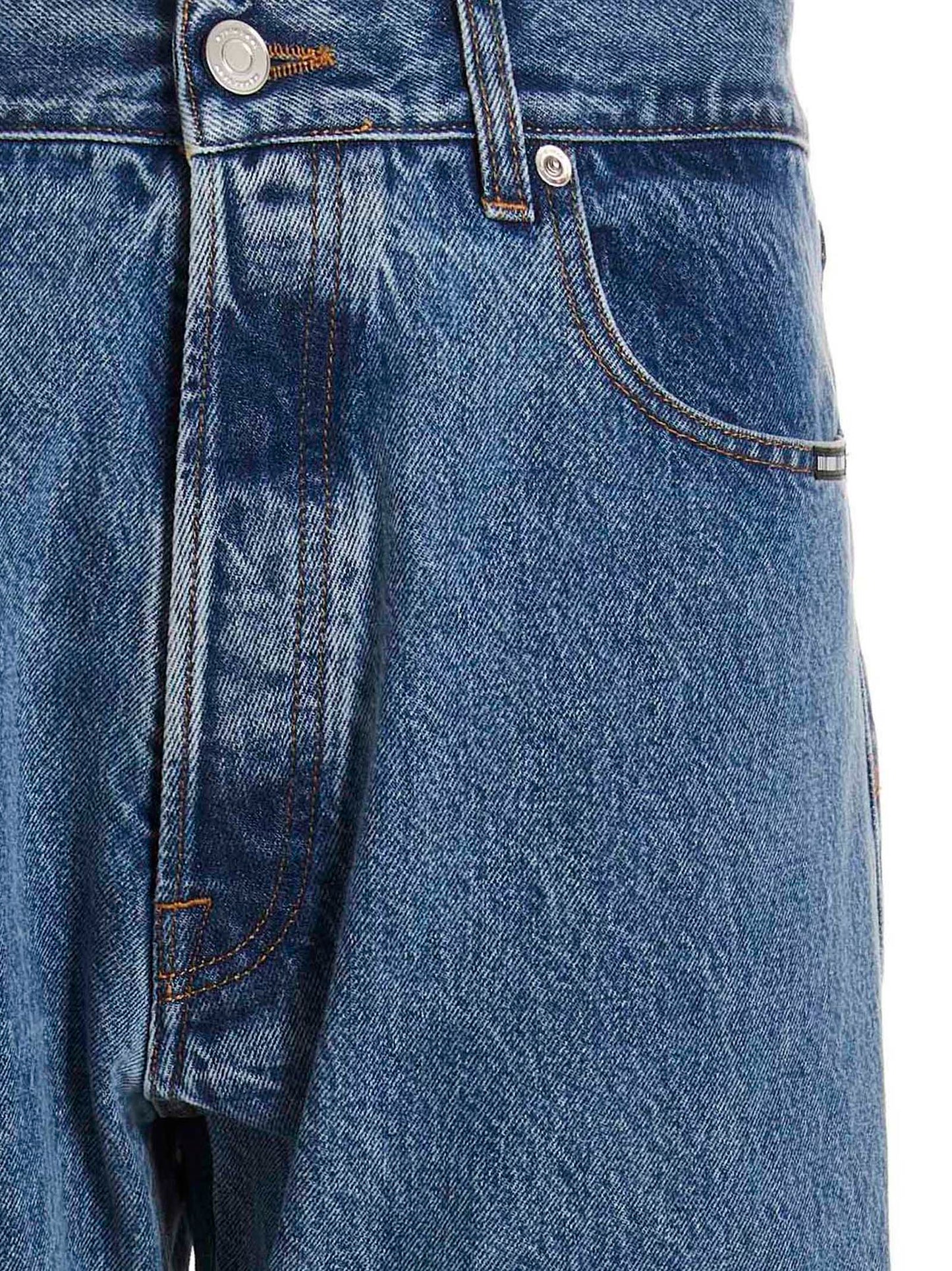 VTMNTS Blue Cotton Relaxed Fit Jeans