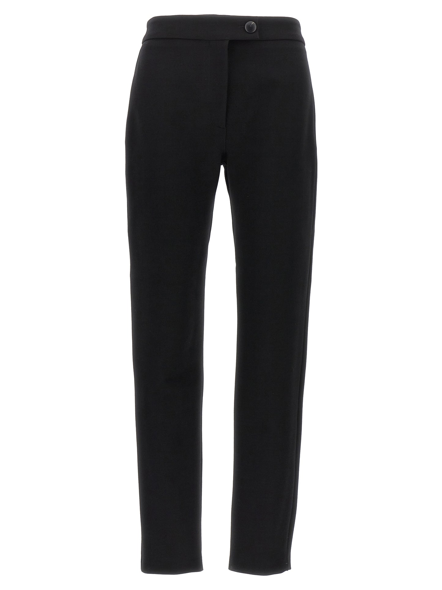 Ferragamo Black Elastane Skinny Pants