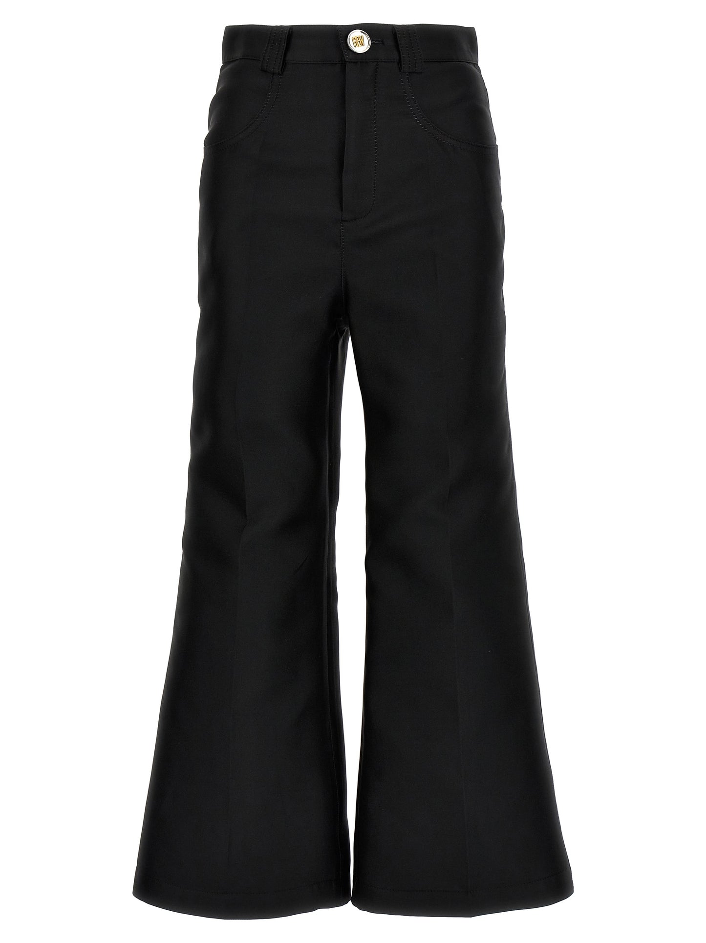 Giambattista Valli Black Polyester Flared Pants