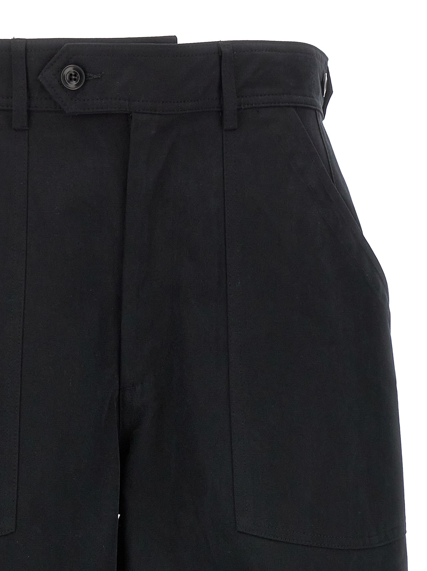 CELLAR DOOR Black Cotton Casual Pants