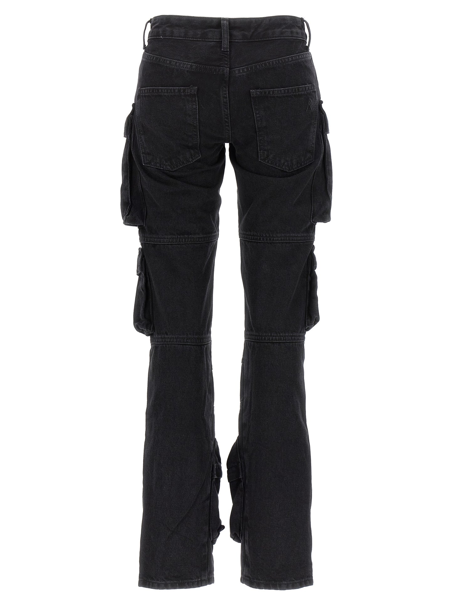 The Attico Black Cotton Cargo Pants